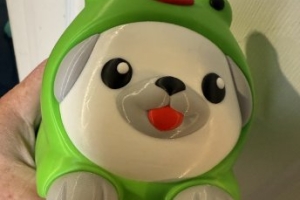 Pug in Frog Costume
